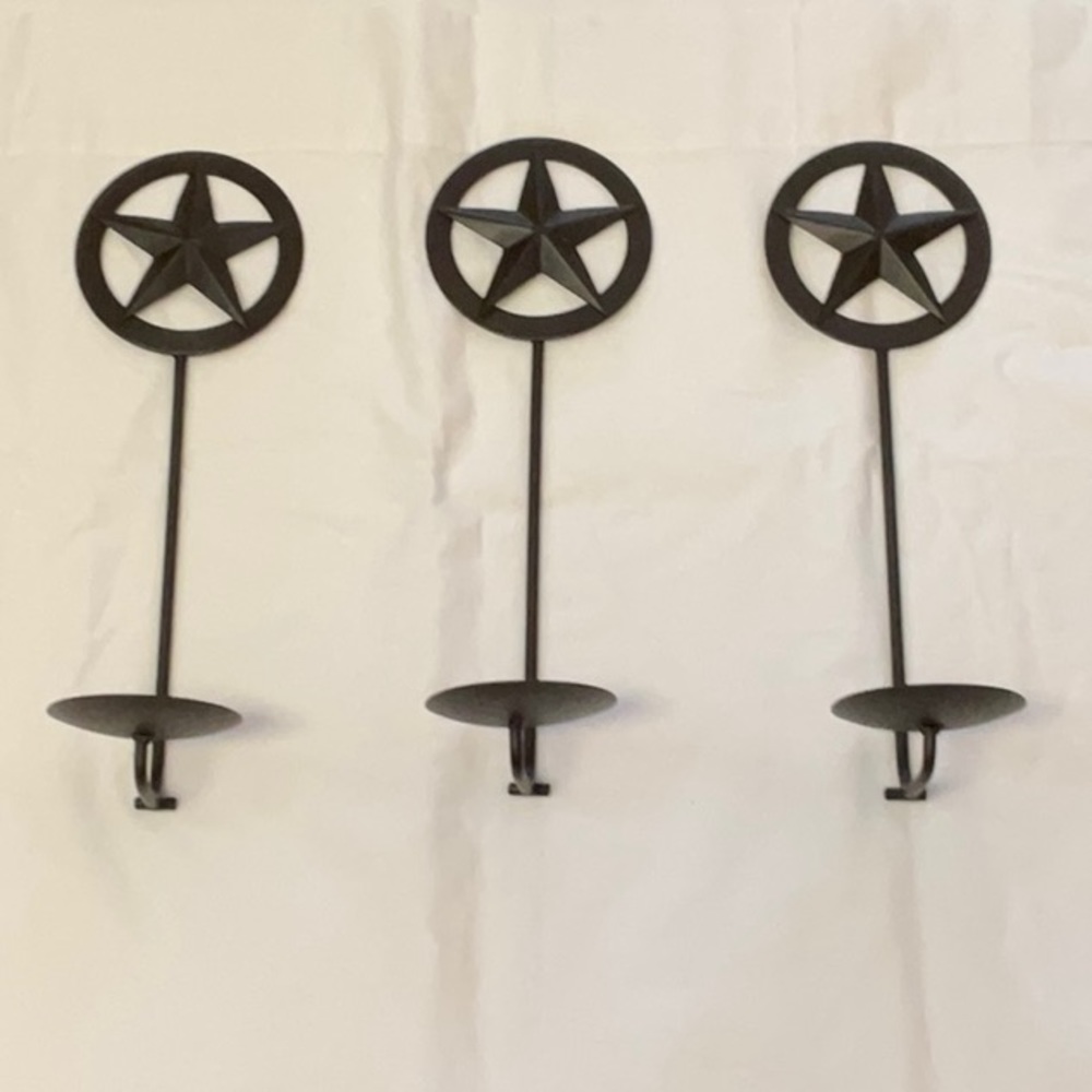 Set of 3 wall candle holders.
